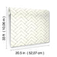Oswin Teal Tiered Herringbone Wallpaper