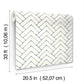 Oswin Navy Tiered Herringbone Wallpaper
