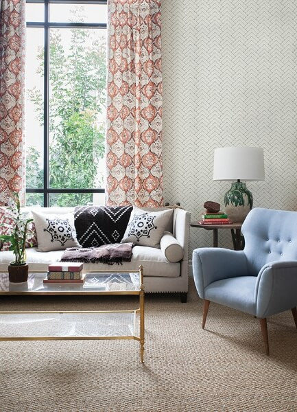 Oswin Grey Tiered Herringbone Wallpaper