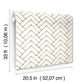 Oswin Black Tiered Herringbone Wallpaper