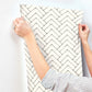 Oswin Black Tiered Herringbone Wallpaper