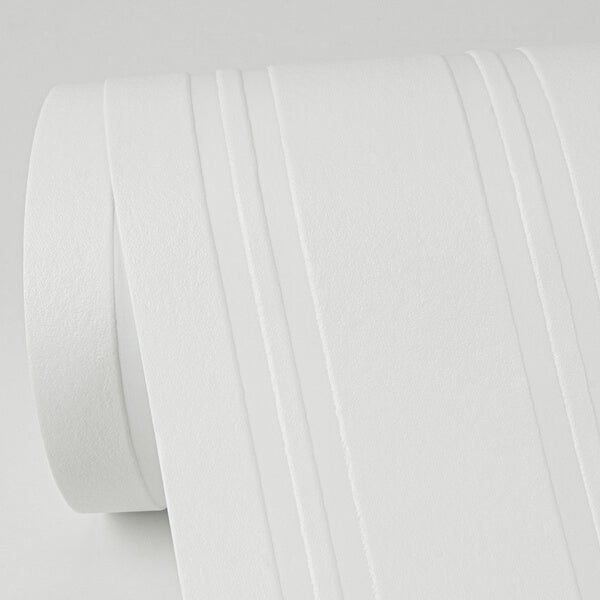 Elliott White Paintble Stripe Wallpaper