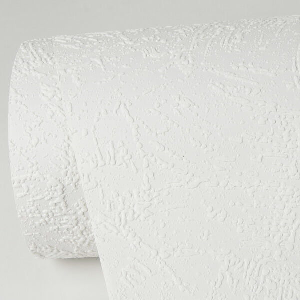 Gustave White Plaster Paintable Wallpaper