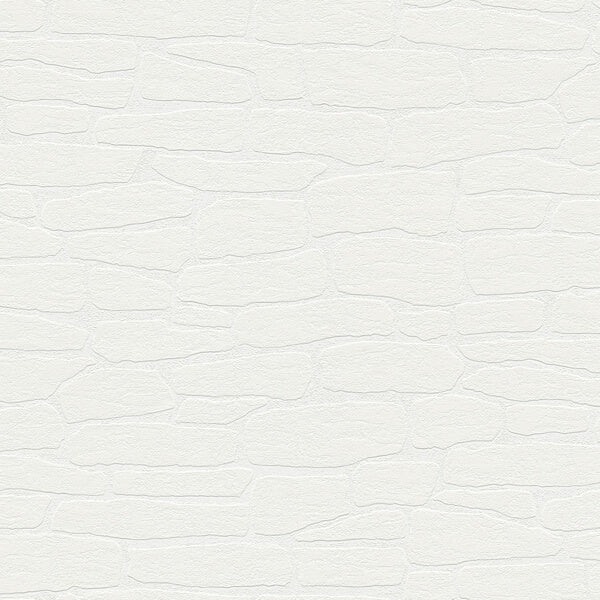 Pieter White Stone Paintable Wallpaper