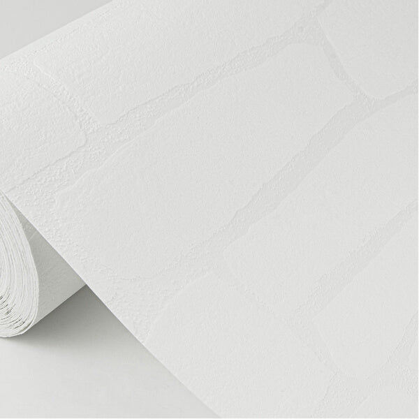 Pieter White Stone Paintable Wallpaper