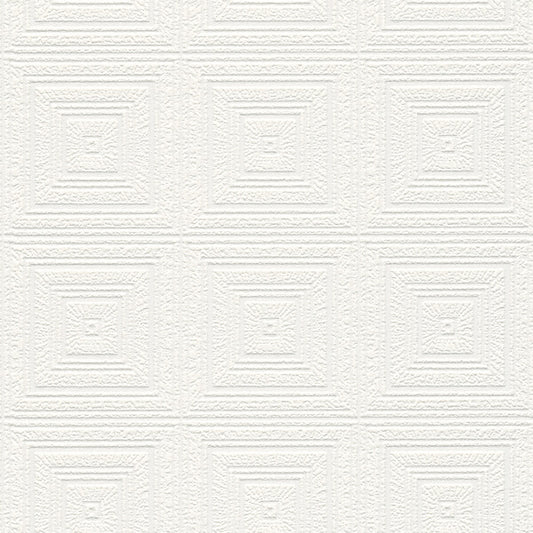 Wright White Tin Paintable Wallpaper