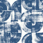 Giulietta Blue Painterly Geometric Wallpaper