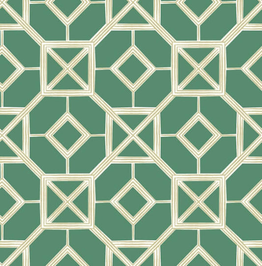 Livia Green Trellis Wallpaper