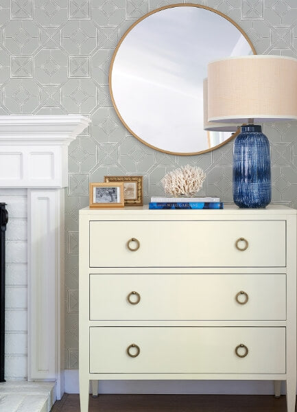 Livia Grey Trellis Wallpaper