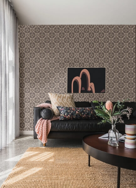 Livia Mauve Trellis Wallpaper