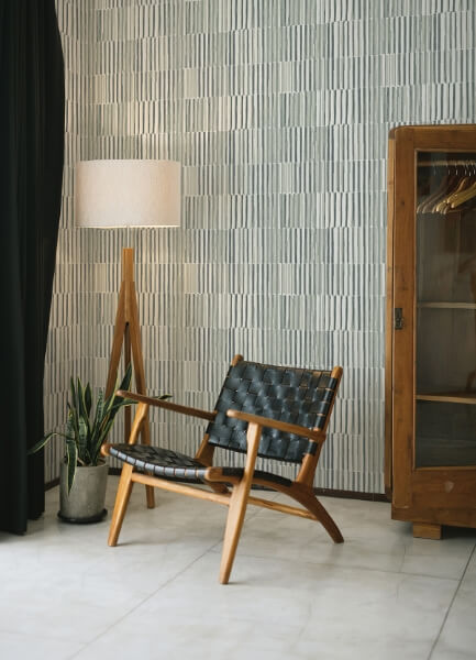 Sabah Slate Stripe Wallpaper
