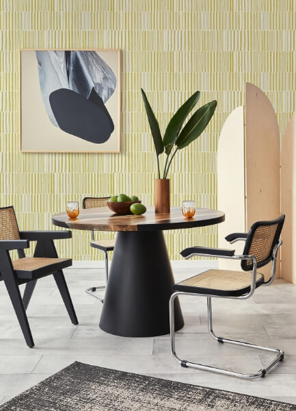 Sabah Yellow Stripe Wallpaper