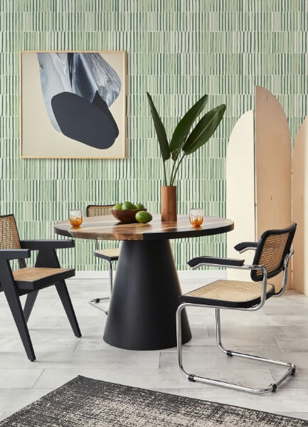 Sabah Green Stripe Wallpaper