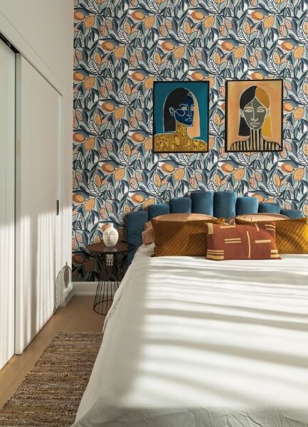 Meyer Teal Citrus Wallpaper