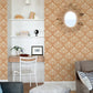 Palmier Orange Lotus Fan Wallpaper
