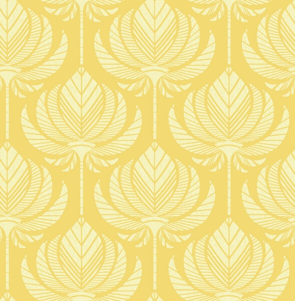Palmier Yellow Lotus Fan Wallpaper