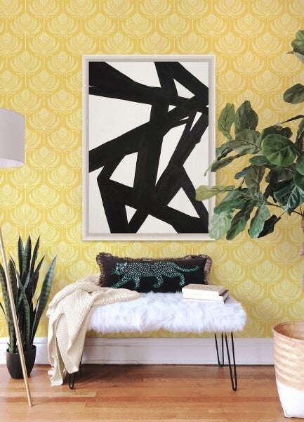Palmier Yellow Lotus Fan Wallpaper