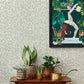Flavia Light Grey Animal Print Wallpaper