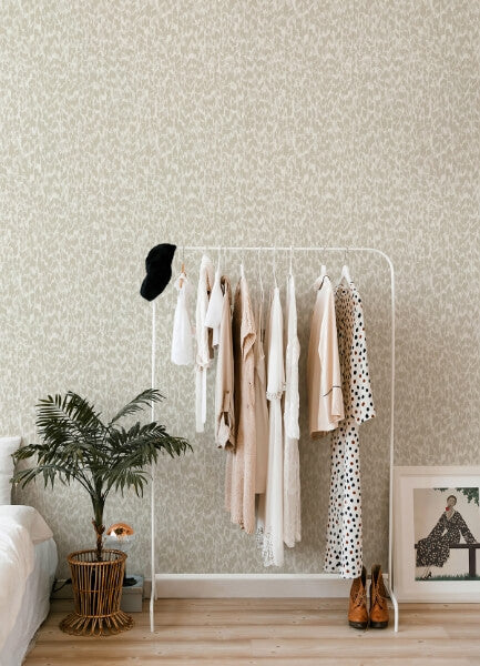 Flavia Light Grey Animal Print Wallpaper