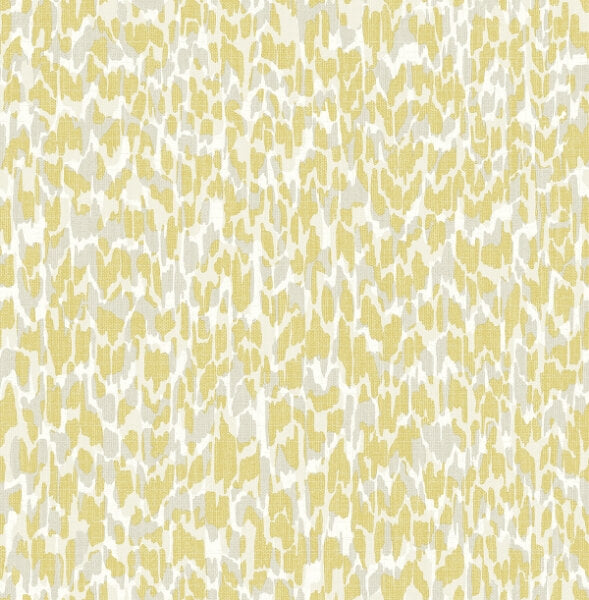 Flavia Yellow Animal Print Wallpaper