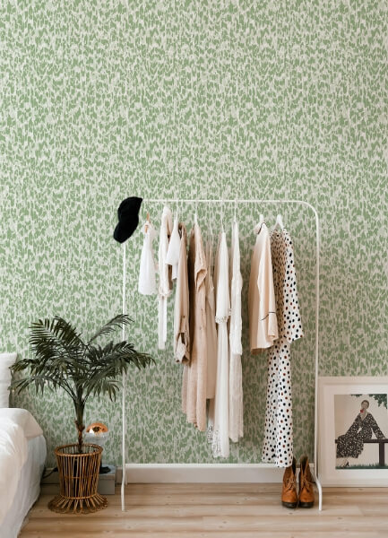 Flavia Green Animal Print Wallpaper