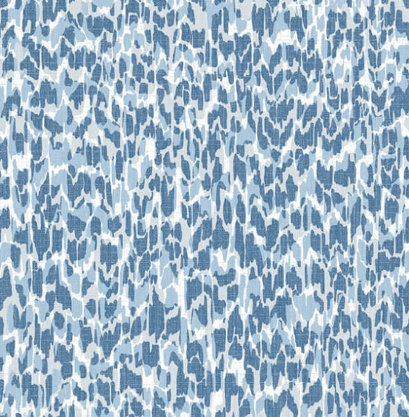 Flavia Blue Animal Print Wallpaper
