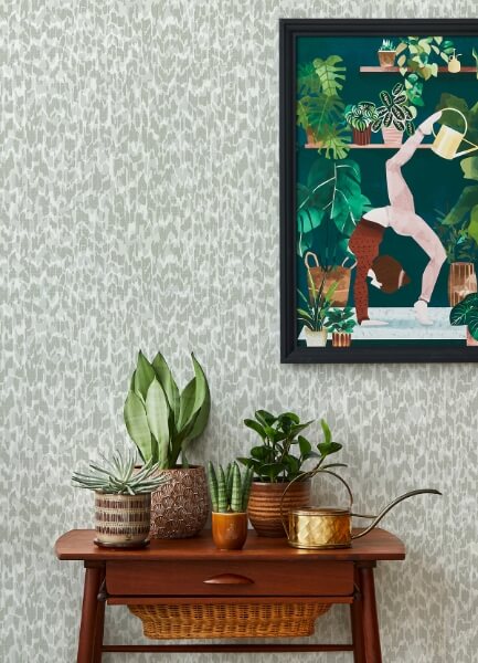 Flavia Grey Animal Print Wallpaper