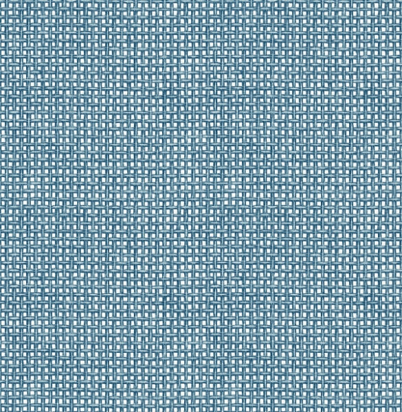 Zia Blue Basketweave Wallpaper