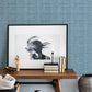 Zia Blue Basketweave Wallpaper