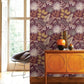 Praslin Merlot Botanical Wallpaper