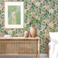Koko Green Floral Wallpaper