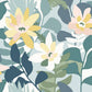 Koko Turquoise Floral Wallpaper