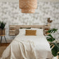 Aida Light Grey Potted Plant Wallpaper