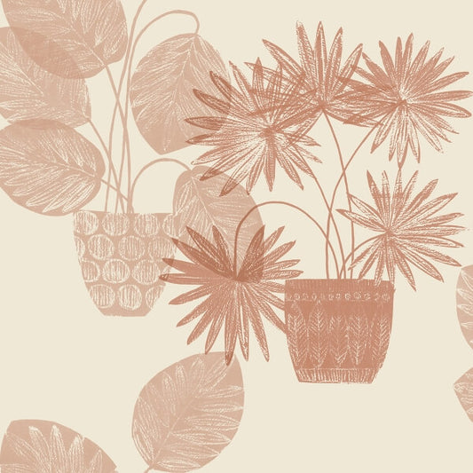 Aida Pink Potted Plant Wallpaper