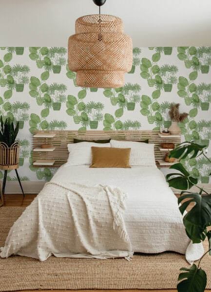 Aida Green Potted Plant Wallpaper