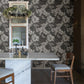 Selene Silver Mucha Floral Wallpaper