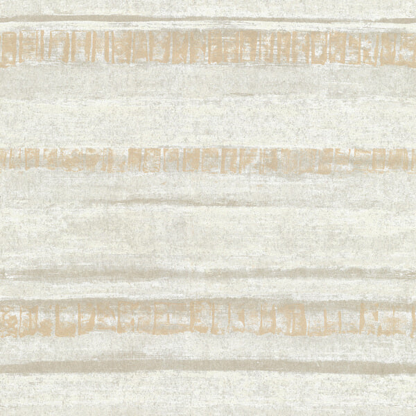 Rakasa Gold Distressed Stripe Wallpaper