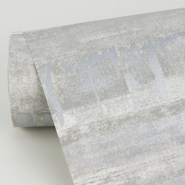 Rakasa Silver Distressed Stripe Wallpaper