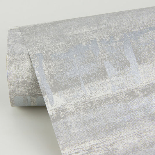 Rakasa Silver Distressed Stripe Wallpaper