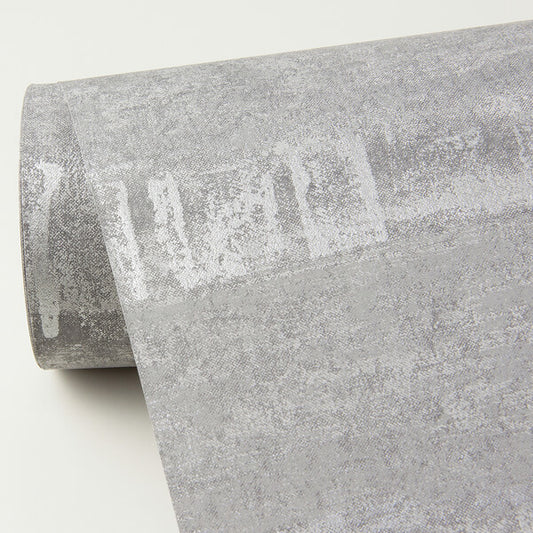 Rakasa Pewter Distressed Stripe Wallpaper