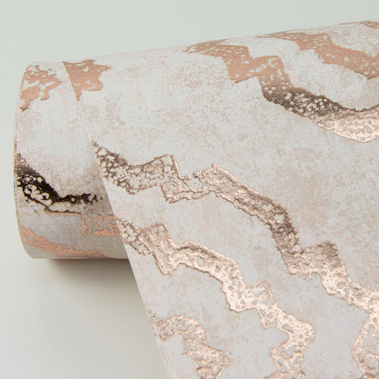 Uma Rose Gold Star Medallion Wallpaper