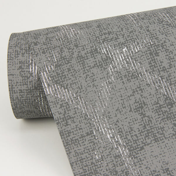 Ziva Silver Trellis Wallpaper