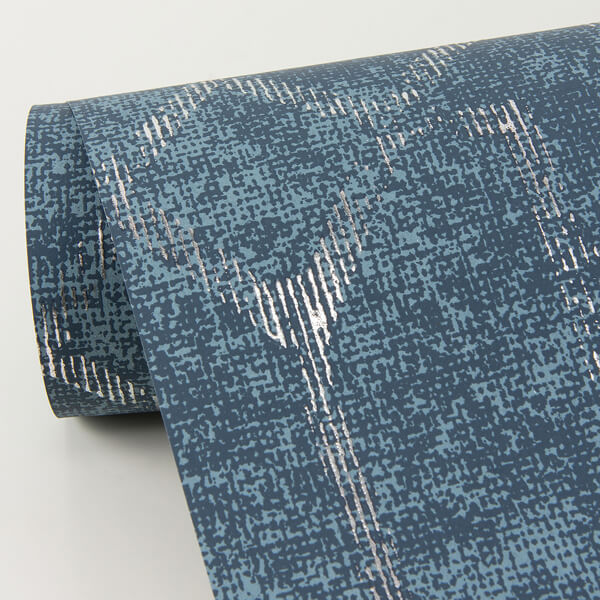 Ziva Blue Trellis Wallpaper