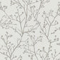 Koura Silver Budding Branches Wallpaper
