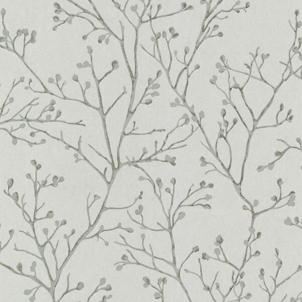 Koura Platinum Budding Branches Wallpaper