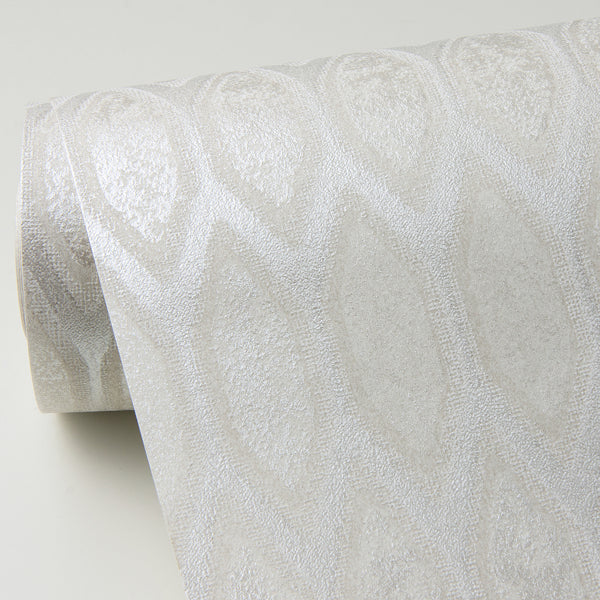 Damour Cream Hexagon Ogee Wallpaper