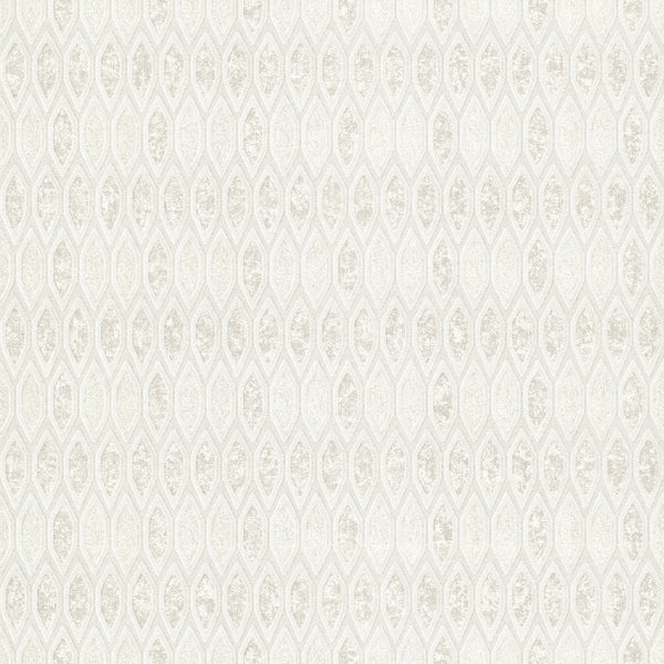 Damour Cream Hexagon Ogee Wallpaper