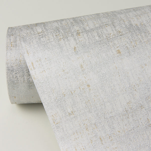 Zeke Silver Imitation Fabric Wallpaper