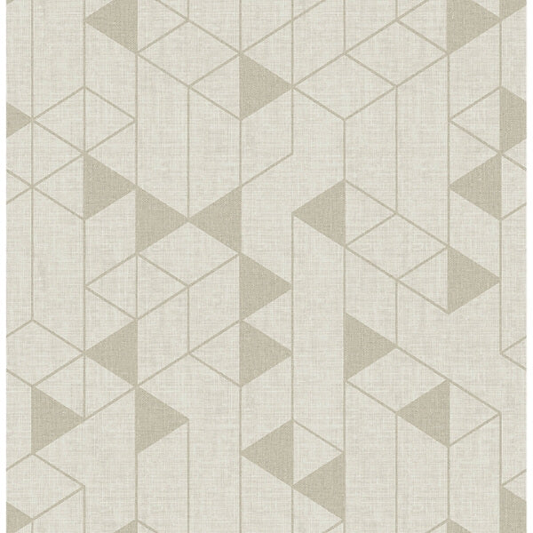 Fairbank Champagne Linen Geometric Wallpaper