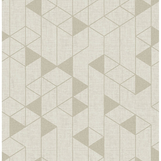 Fairbank Champagne Linen Geometric Wallpaper